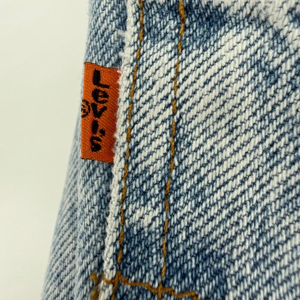 Vintage Levis 552 Orange Tab‎ Acid Wash Jeans USA Made 26x32 80's suspender tabs